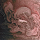 The full image of storm clouds on Jupiter.